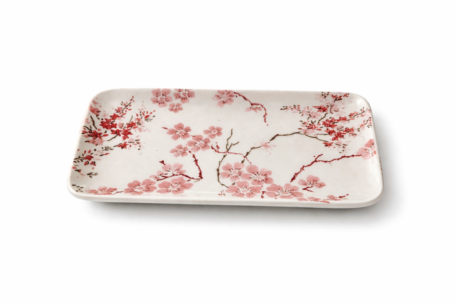 Прямокутна тарілка ORIENTAL BLOSSOM 22*12 (Silver)